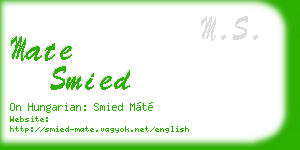 mate smied business card