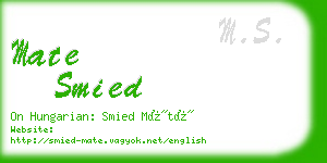 mate smied business card